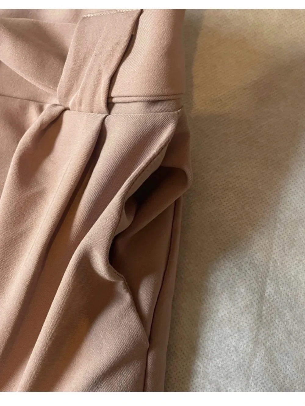 Grace Karin Women’s Paperbag Tie Waist Ankle Pants Size Small Taupe Bow Detail